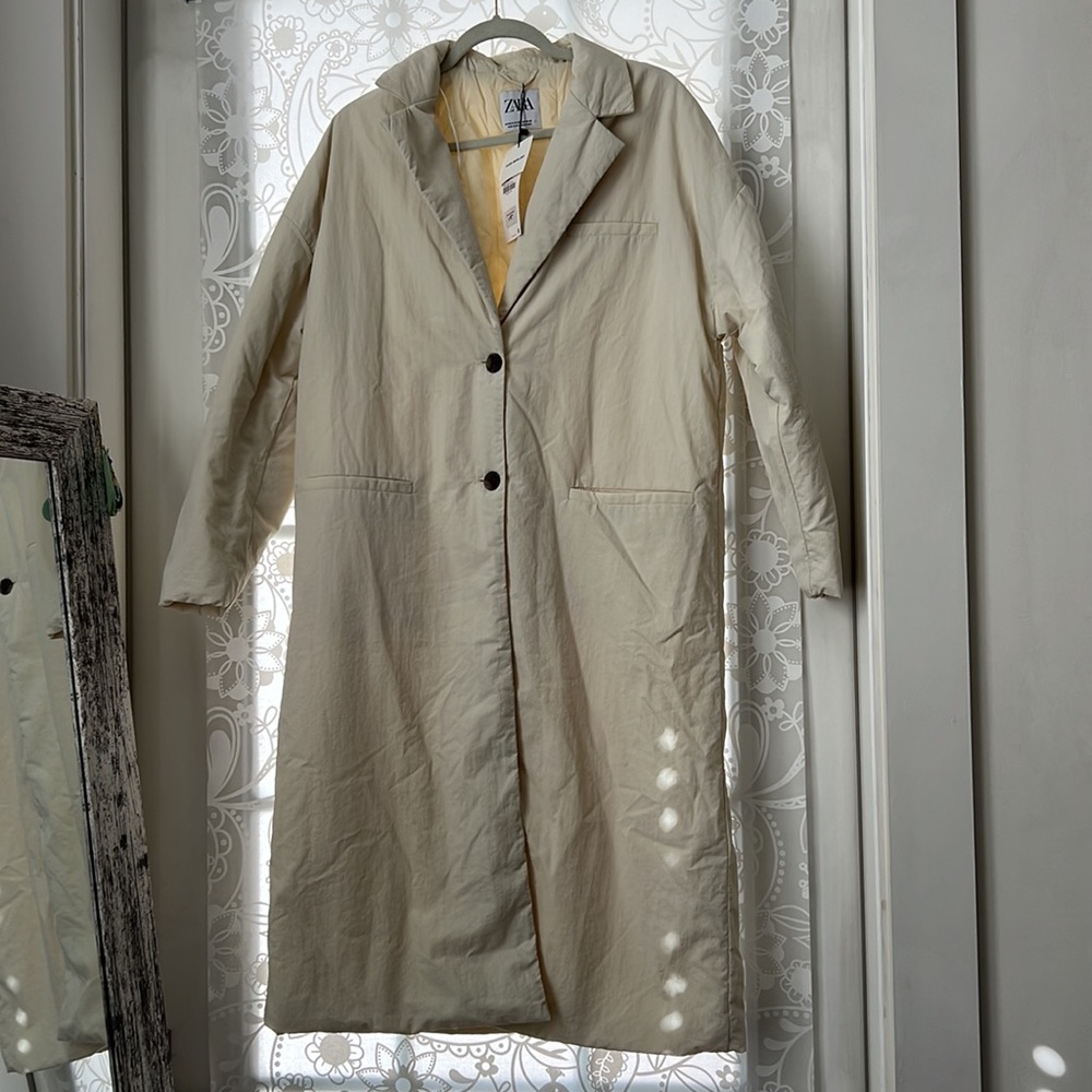 Water Repellant Blazer Puffer Coat